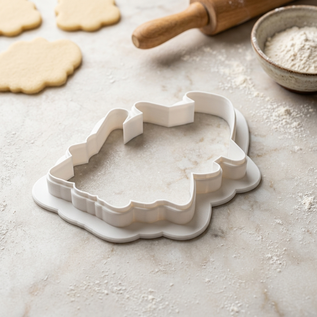 Cute Witch Cookie Cutter, 3D Printed Halloween Theme