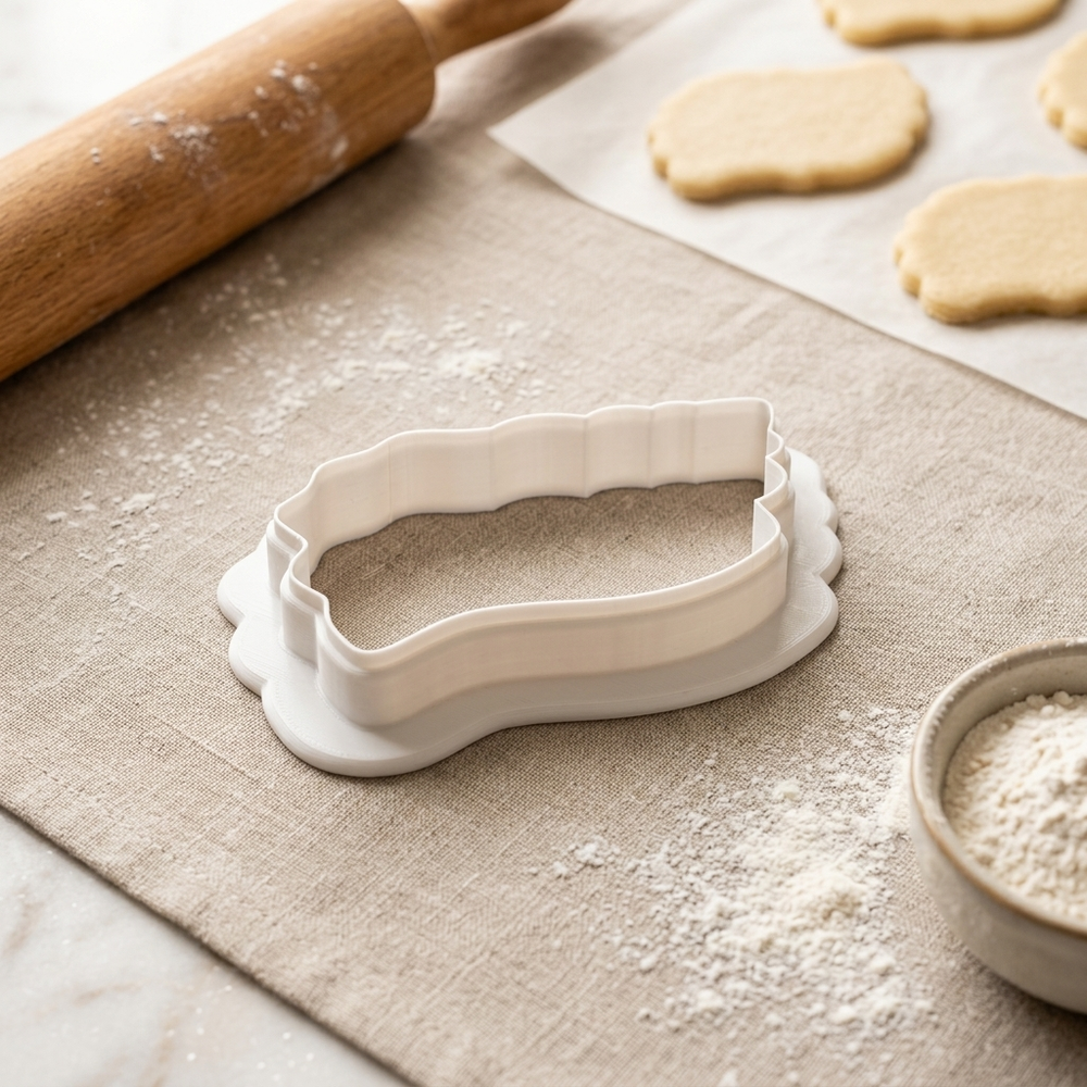 Conch Shell Cookie Cutter, 3D Printed Ocean Theme