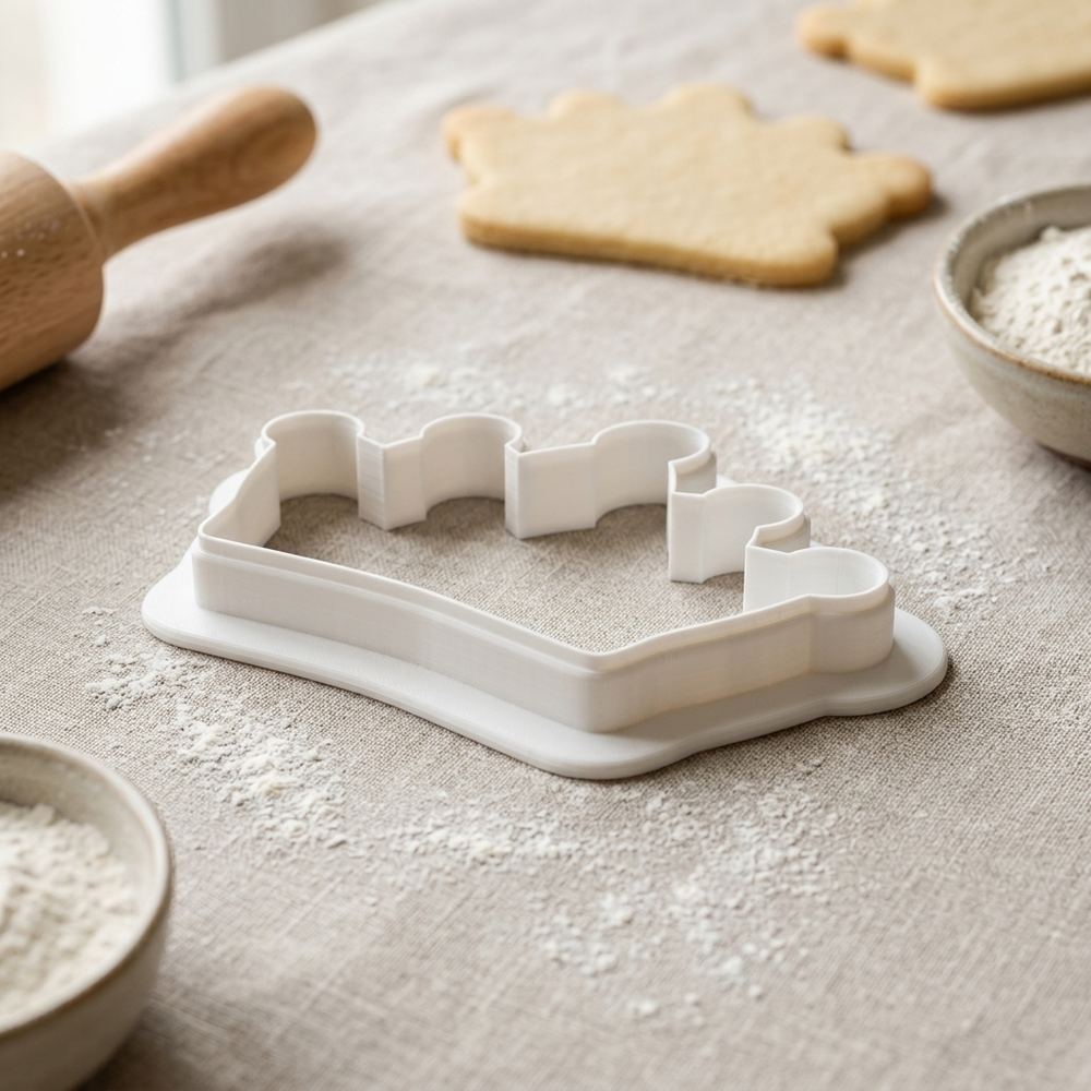 Doll Crown Cookie Cutter, 3D Printed Party Theme