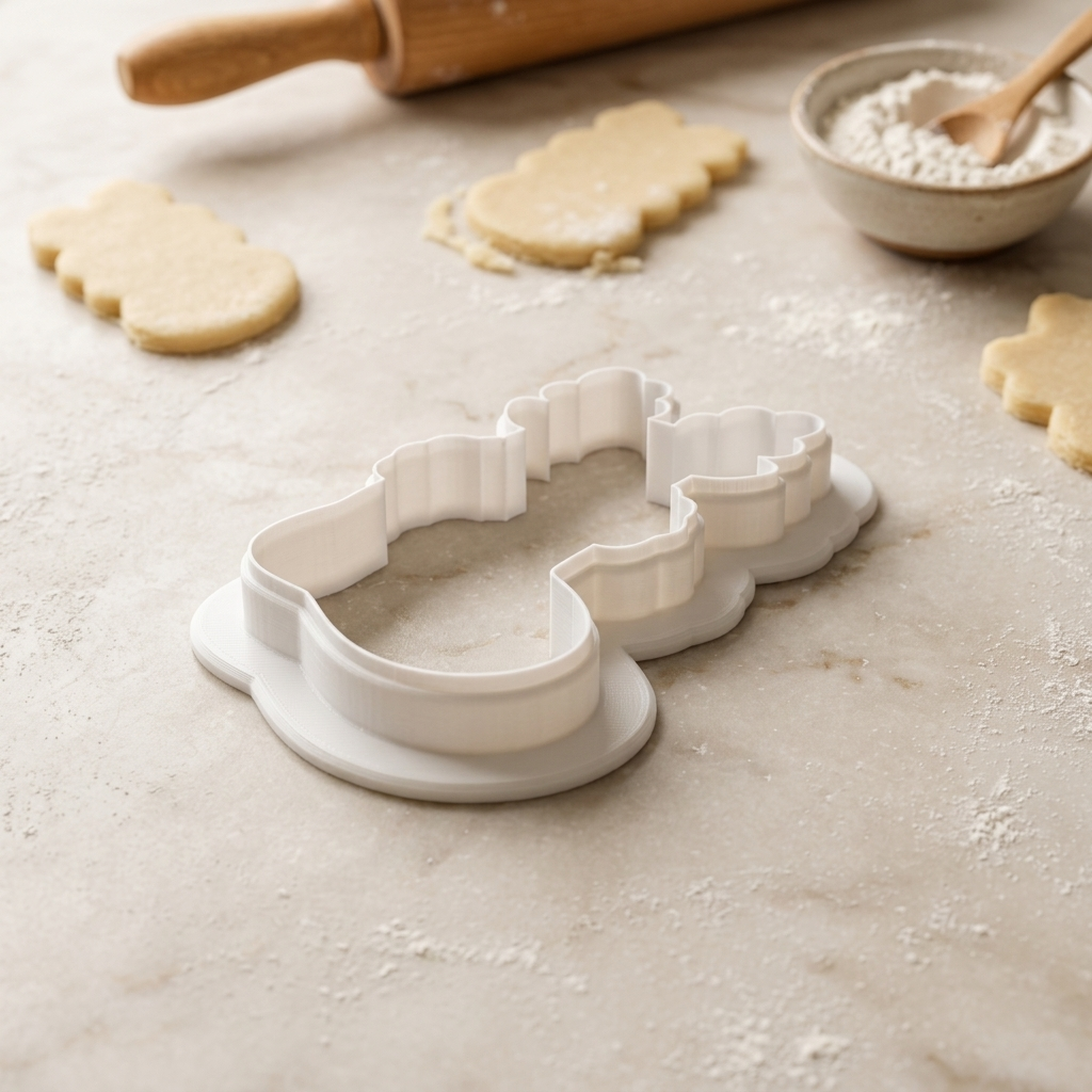 Reindeer in Stocking Cookie Cutter, 3D Printed Christmas Theme