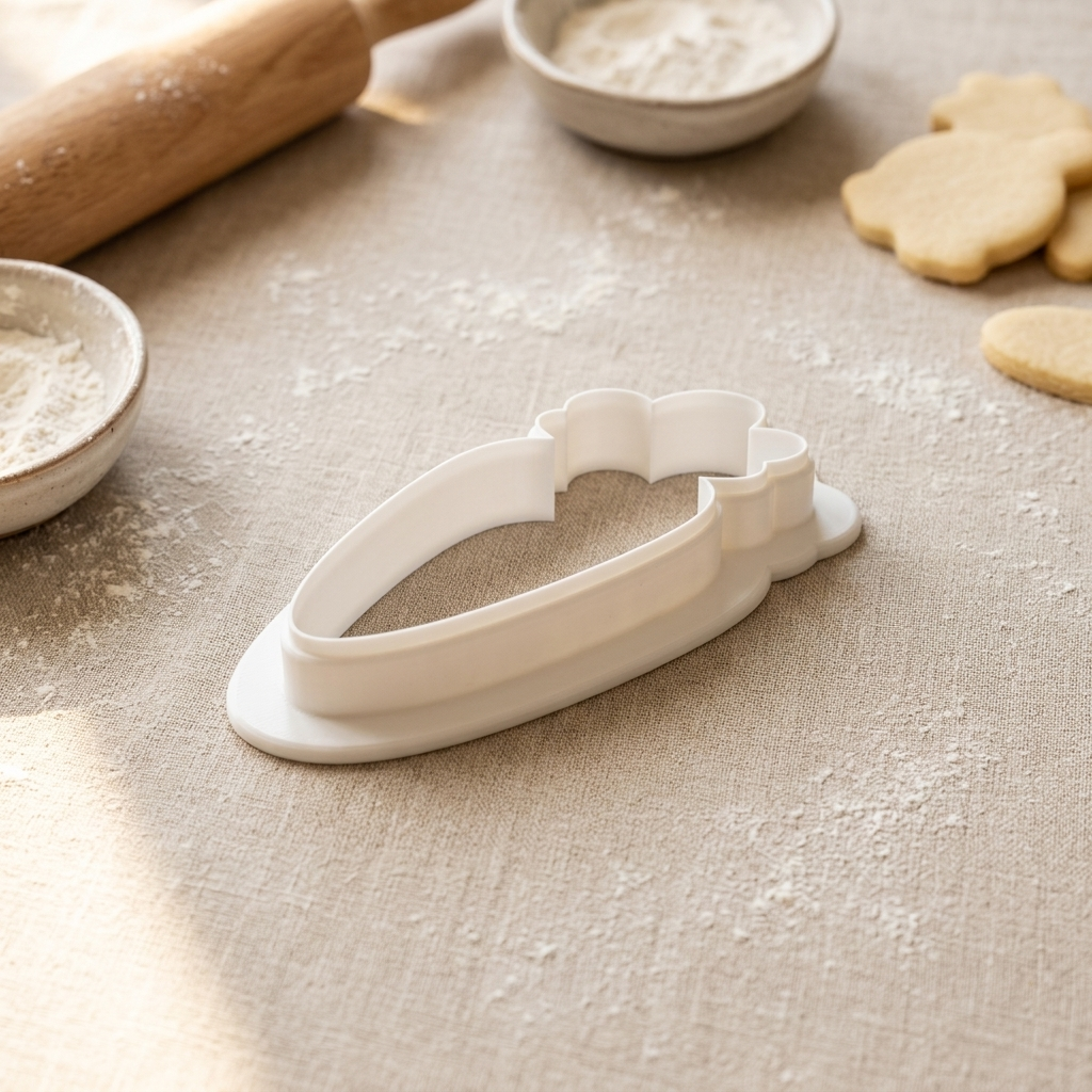 Tall Modern Carrot Cookie Cutter, 3D Printed Travel Theme