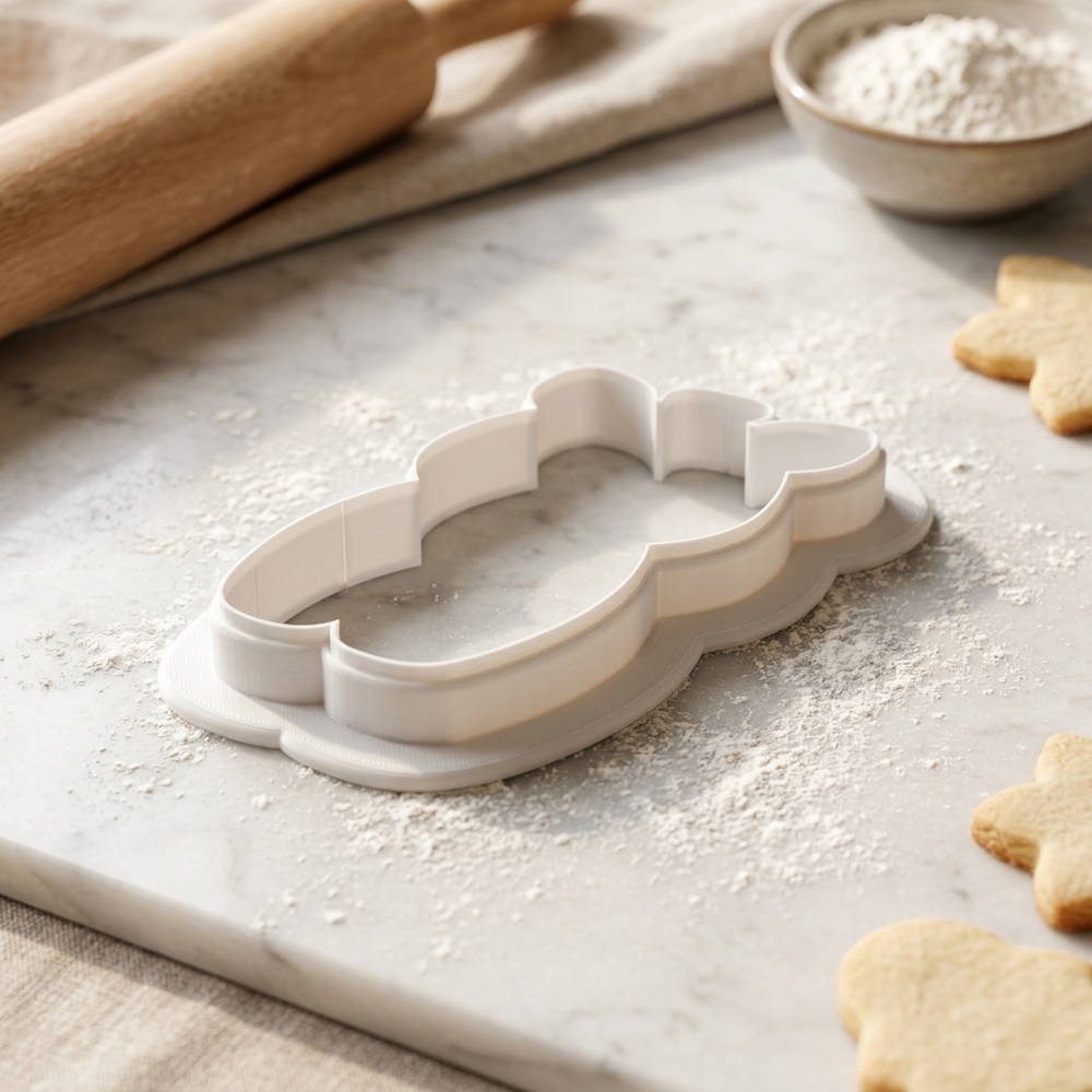 Zebra Face and Shoulders Cookie Cutter, 3D Printed Animal Theme