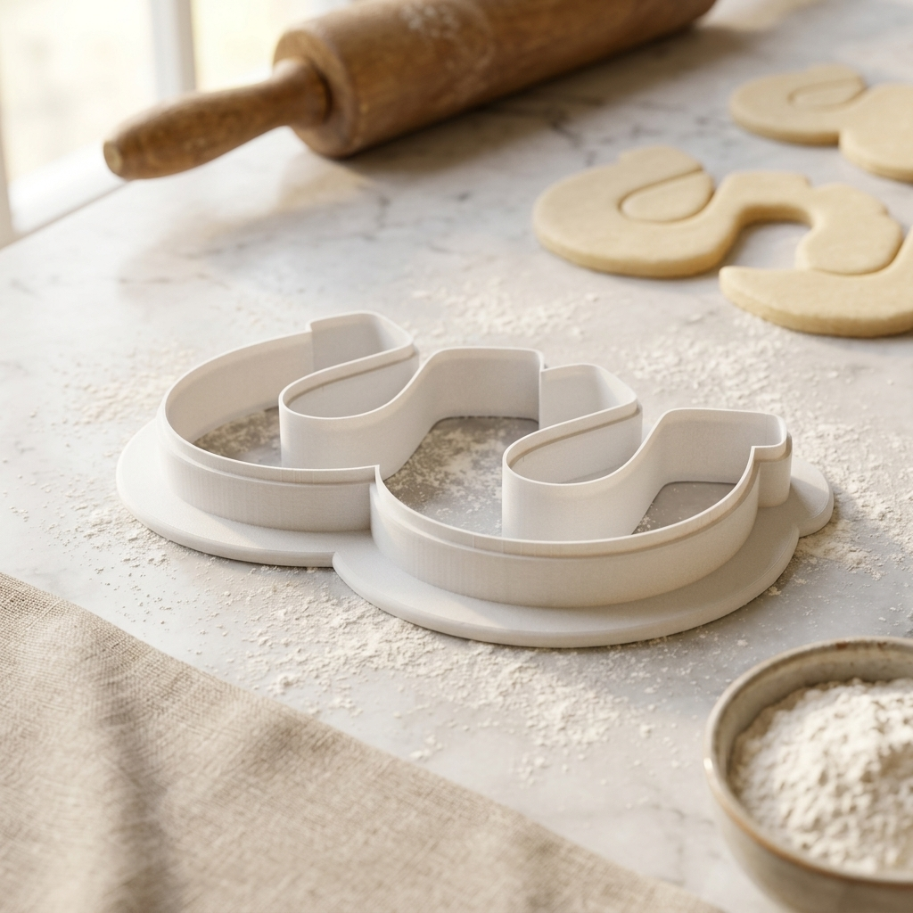 Double Horseshoe Cookie Cutter, 3D Printed Party Theme