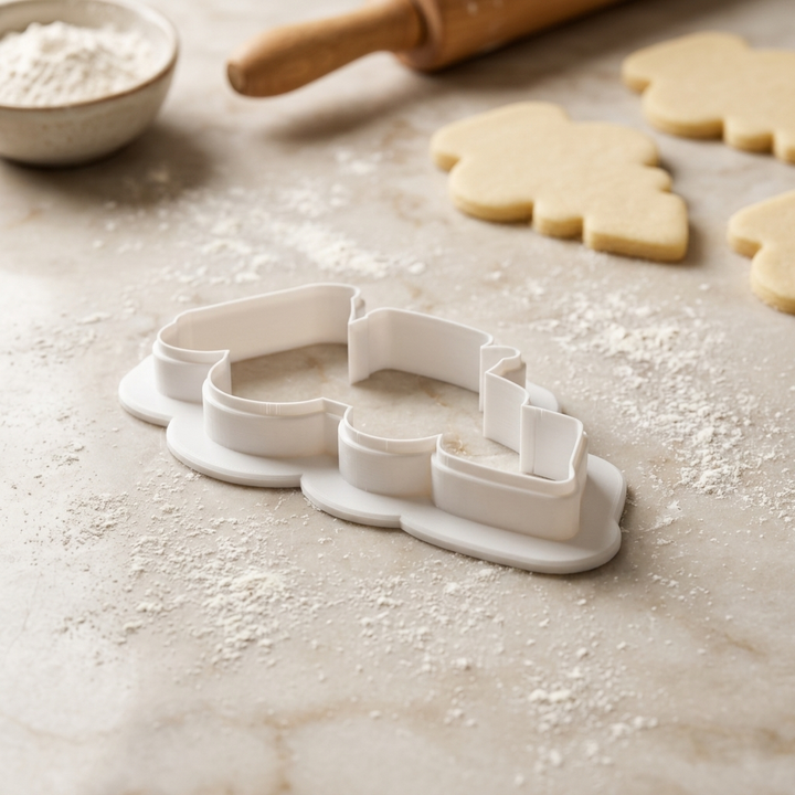 Construction Backhoe Cookie Cutter, 3D Printed Party Theme