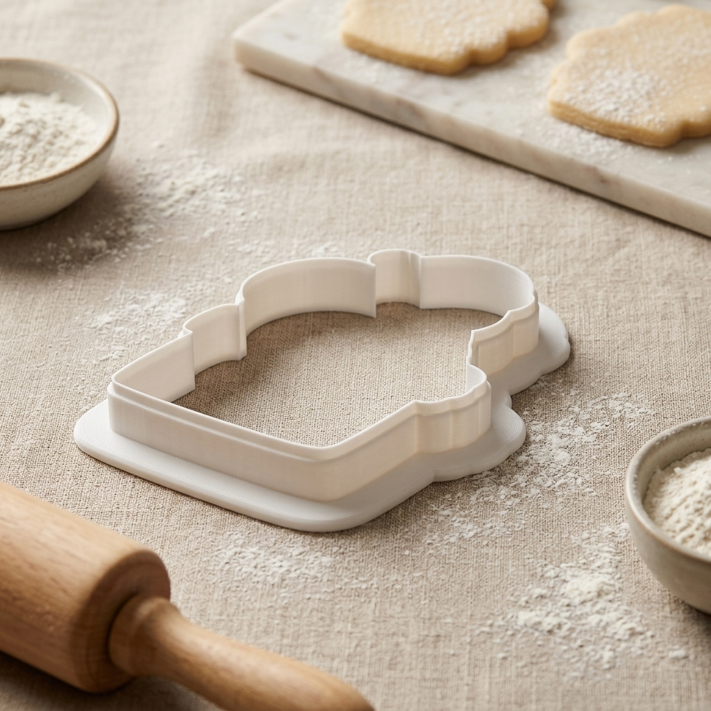 Santa Coming Down Chimney Cookie Cutter, 3D Printed Christmas Theme