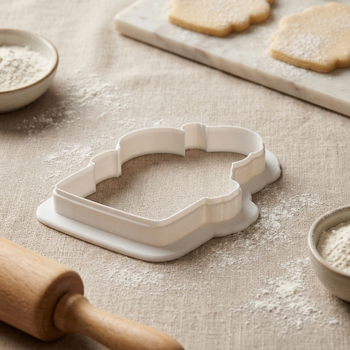 Santa Coming Down Chimney Cookie Cutter, 3D Printed Christmas Theme