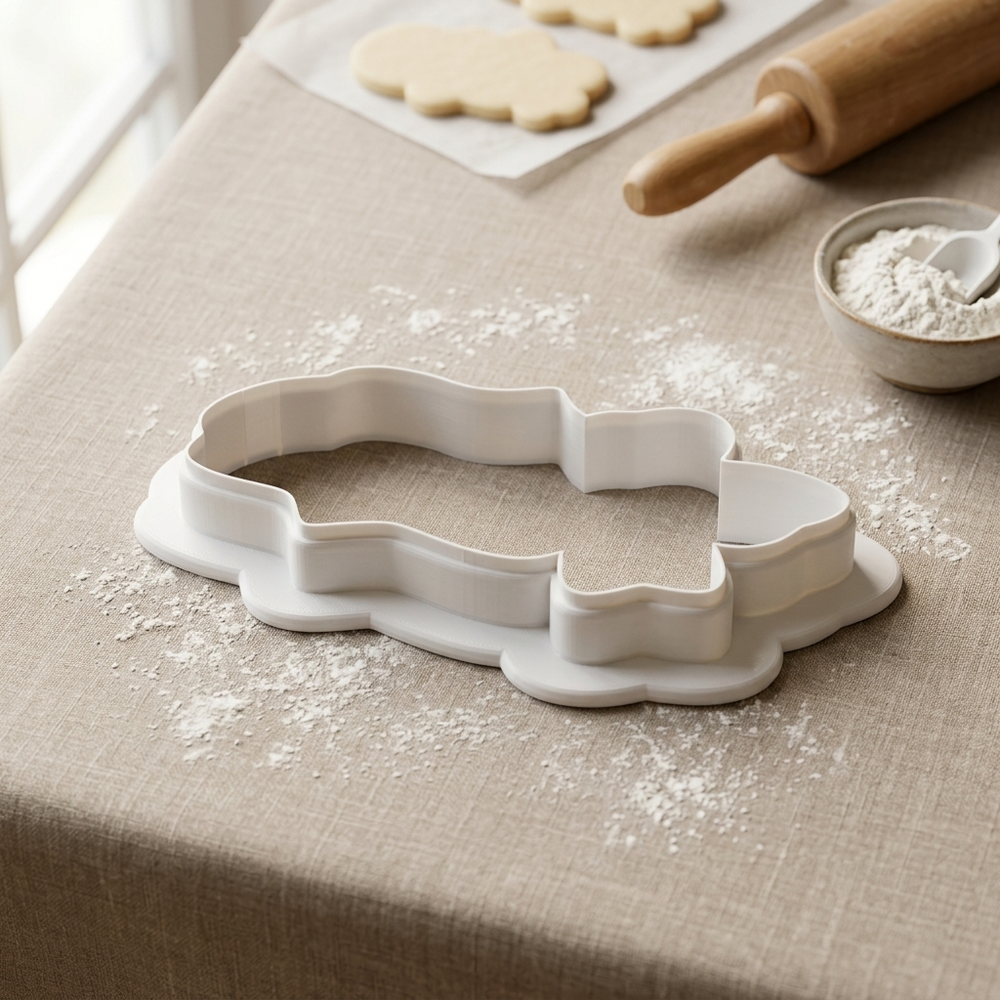 Wedding Decorating Bow Plaque Cookie Cutter, 3D Printed Plaque Theme