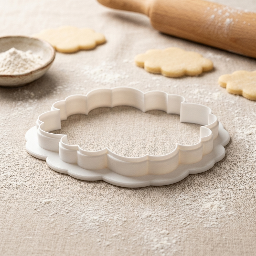 Extra Fancy Plaque Cookie Cutter, 3D Printed Plaque Theme