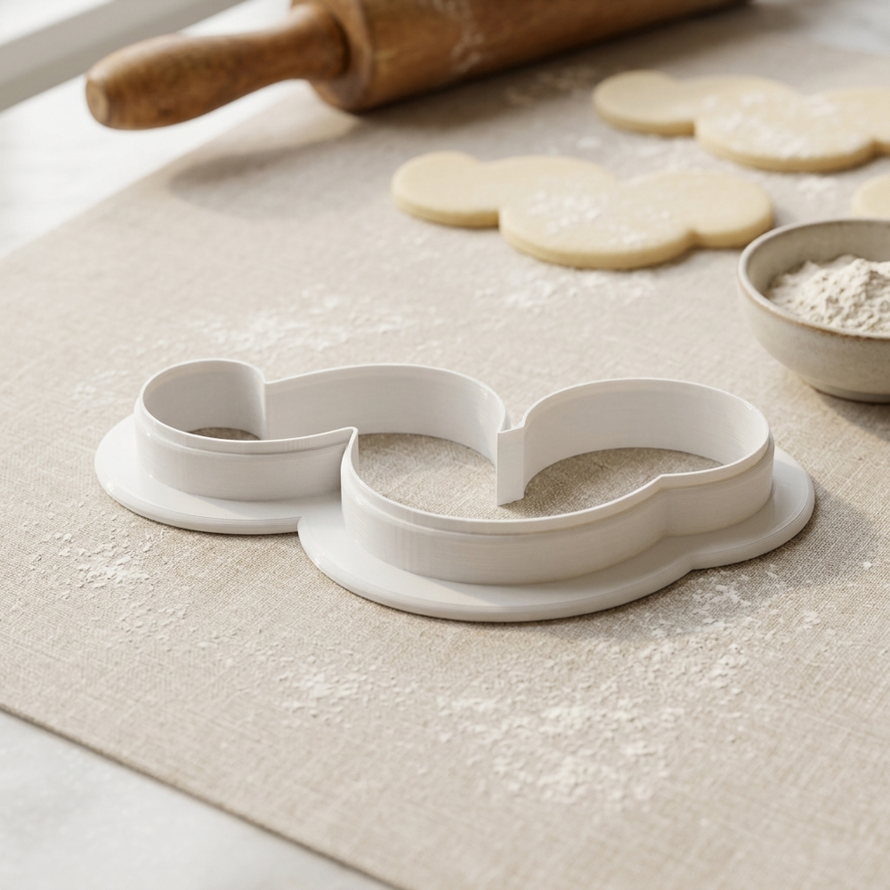 Fishing Worm Bait Cookie Cutter, 3D Printed Sports Theme