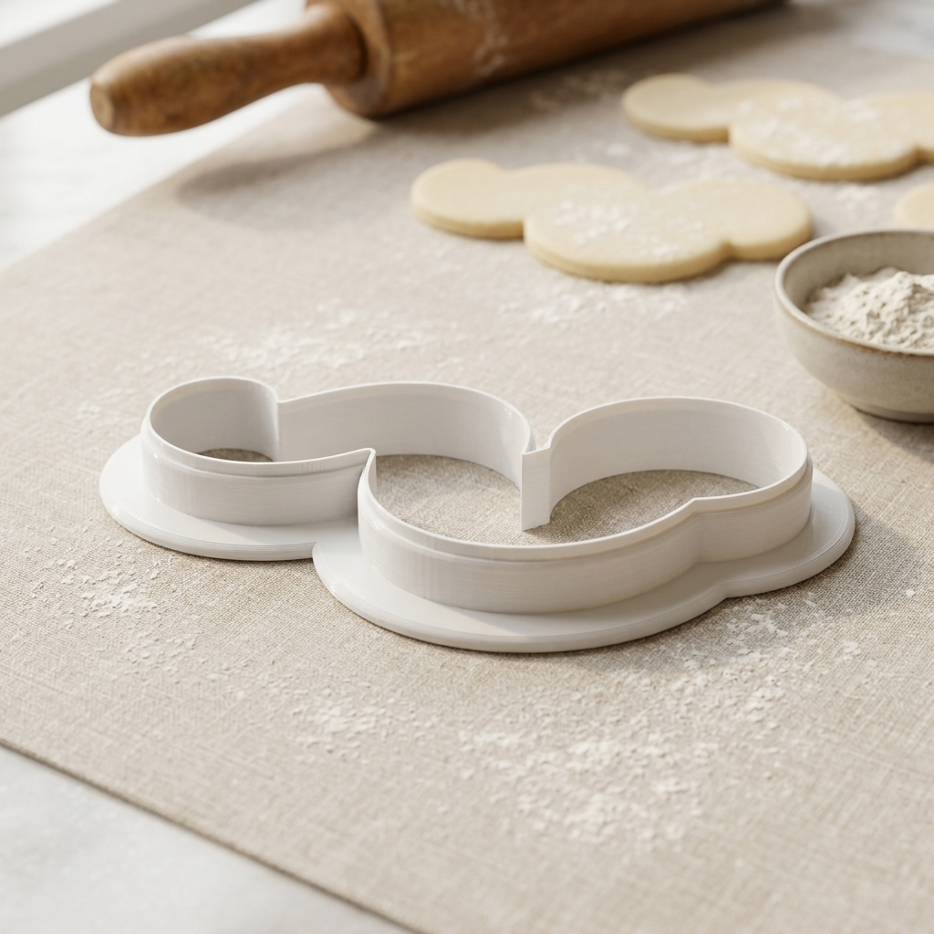 Fishing Worm Bait Cookie Cutter, 3D Printed Sports Theme