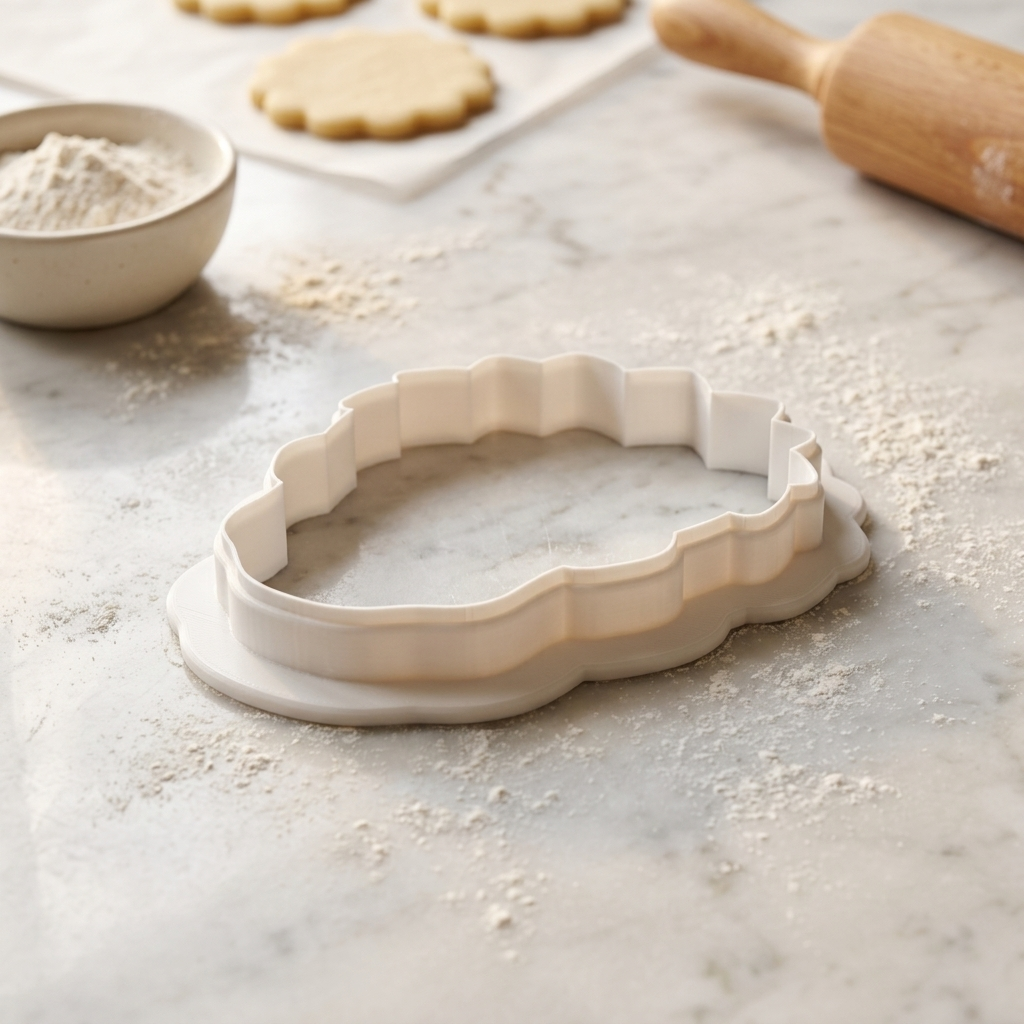 Floral Skull Cookie Cutter, 3D Printed Halloween Theme
