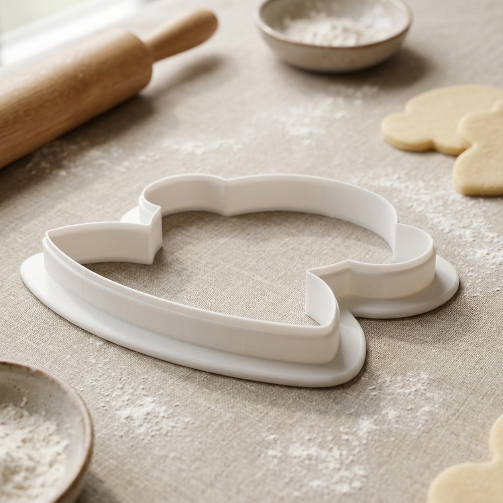 Monkey Face and Shoulders Cookie Cutter, 3D Printed Animal Theme