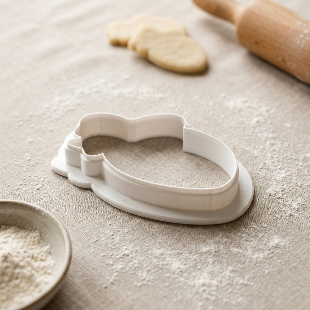 Football with Bow Cookie Cutter, 3D Printed Sports Theme