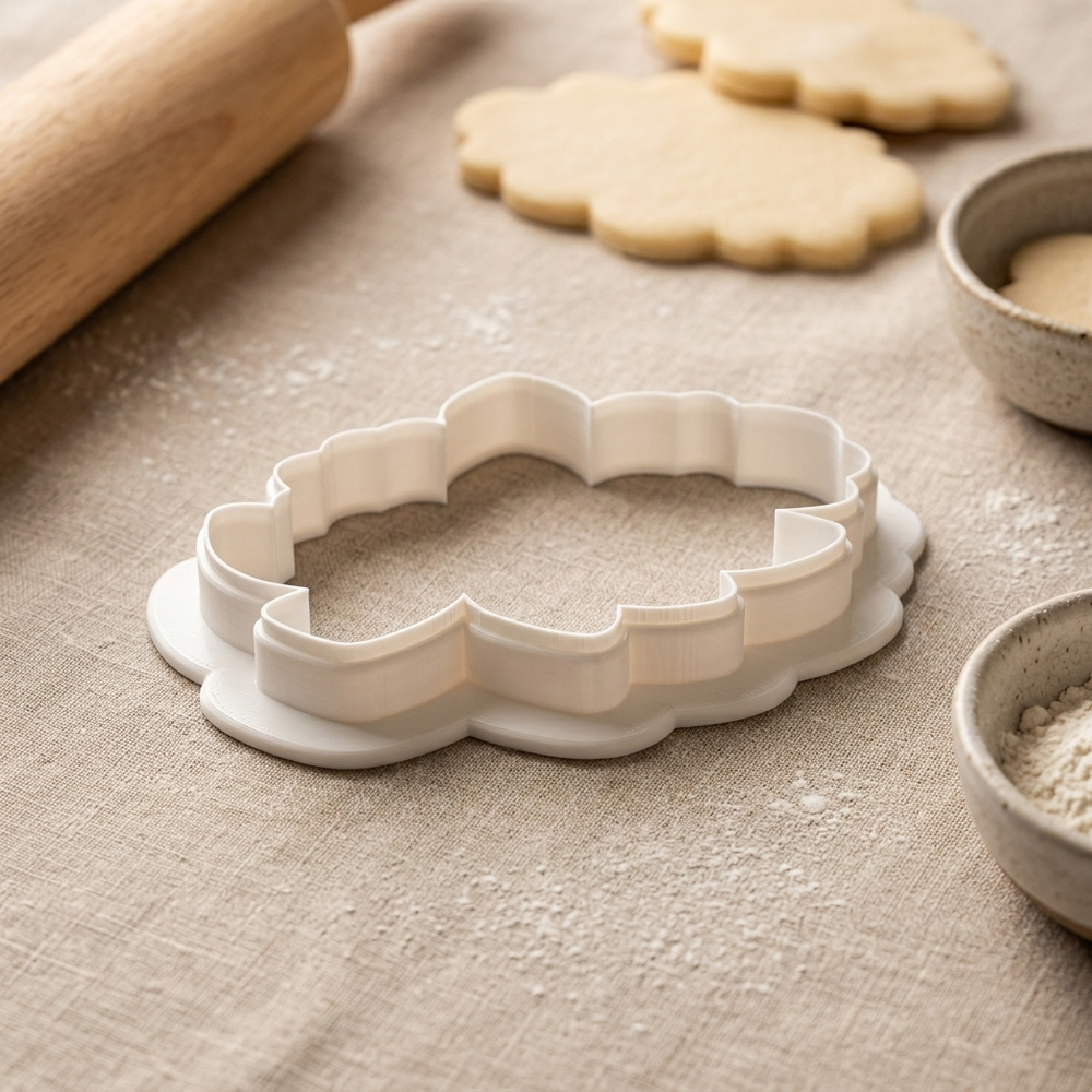 Floral Invitation Cookie Cutter, 3D Printed Garden Theme