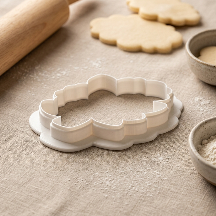 Floral Invitation Cookie Cutter, 3D Printed Garden Theme