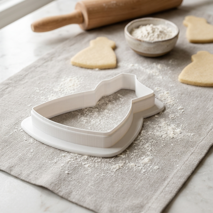 One Shoulder Dress Cookie Cutter, 3D Printed Party Theme