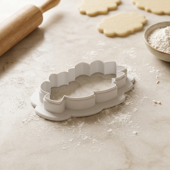 Tall Floral Easter Cookie Cutter, 3D Printed Easter Theme