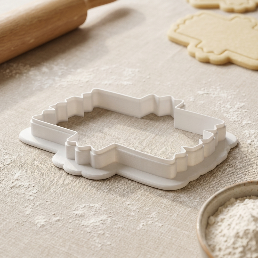 Creepy Wooden Sign Halloween Cookie Cutter, 3D Printed Halloween Theme