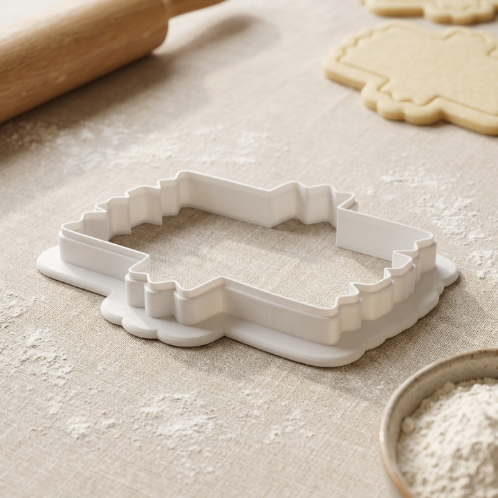 Creepy Wooden Sign Halloween Cookie Cutter, 3D Printed Halloween Theme