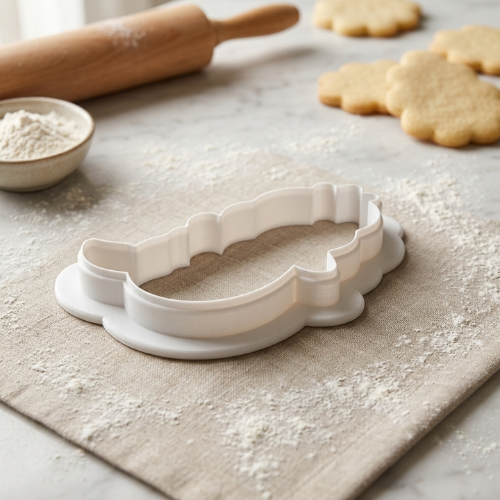 Mermaid Princess Cookie Cutter, 3D Printed Ocean Theme