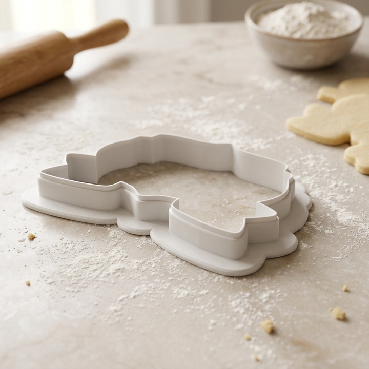 Single Banner Cookie Cutter, 3D Printed Shape Theme