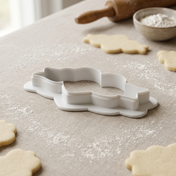Mini Heart Banner Cookie Cutter, 3D Printed Valentine Theme