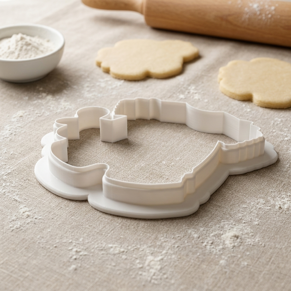 Kaila Ruffled Romper Cookie Cutter, 3D Printed Baby Shower Theme
