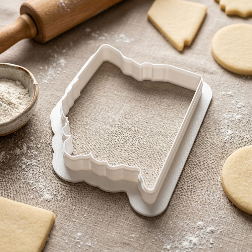 State Of Ohio Cookie Cutter, 3D Printed Cookie Theme
