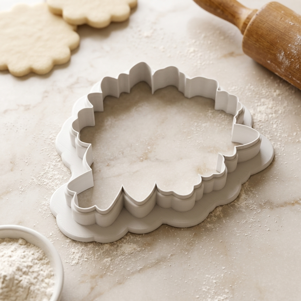 Modern Wildflower Bouquet Cookie Cutter, 3D Printed Garden Theme