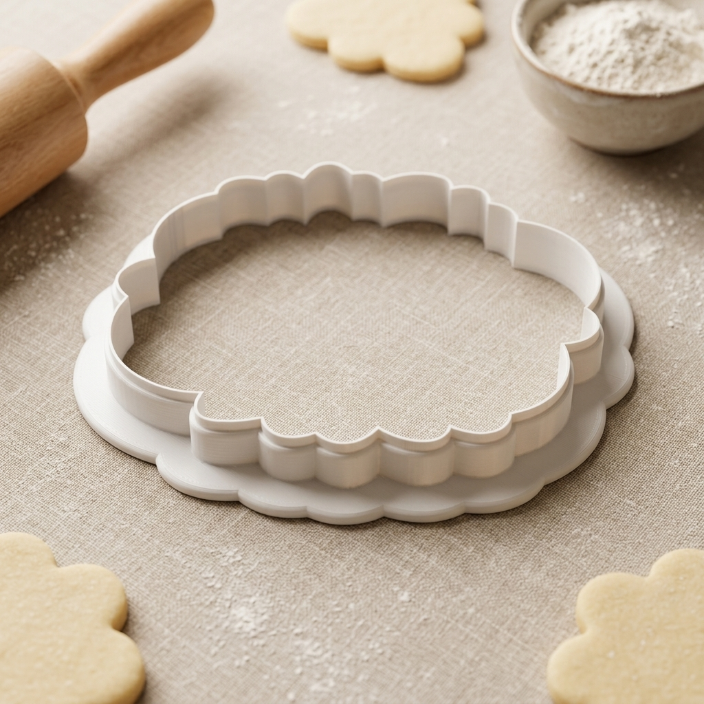 Swirly Vine Texture Roller Raised Design 9 Cookie Cutter, 3D Printed Cookie Theme
