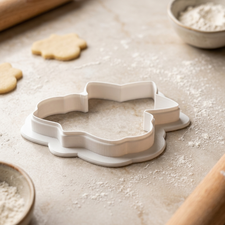 Chubby Star Cookie Cutter, 3D Printed Shape Theme
