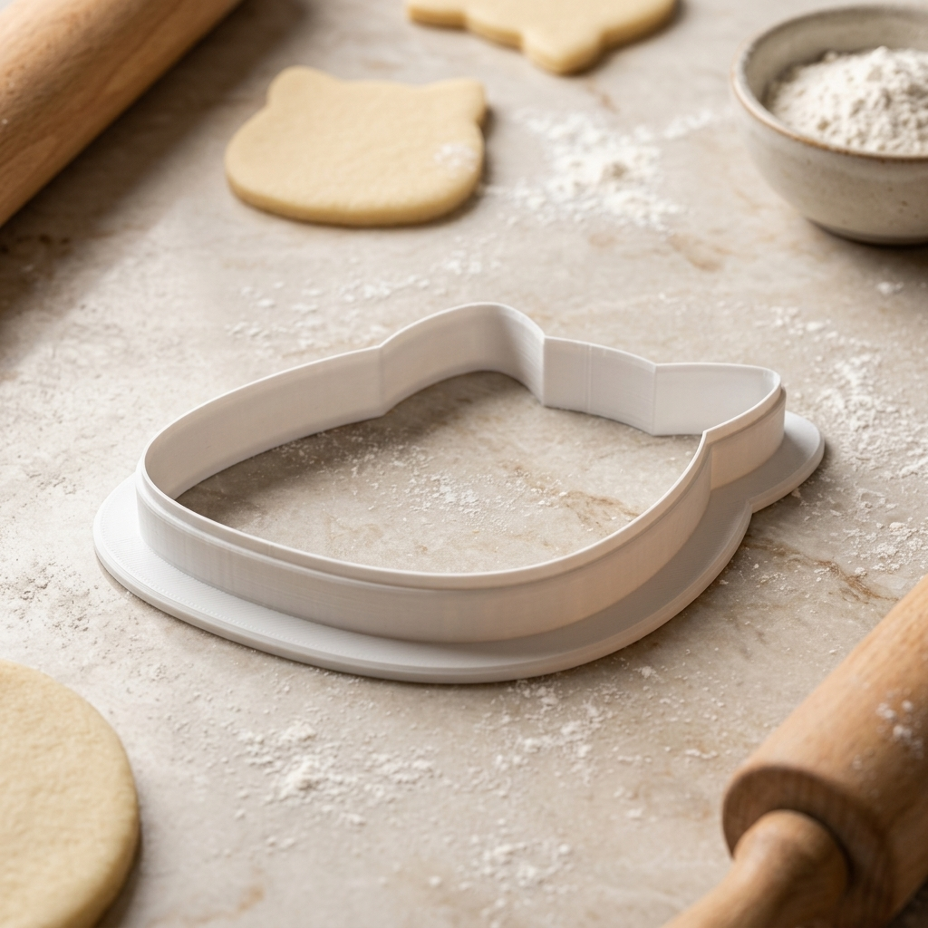 Plush Squish Cat Cookie Cutter, 3D Printed Animal Theme