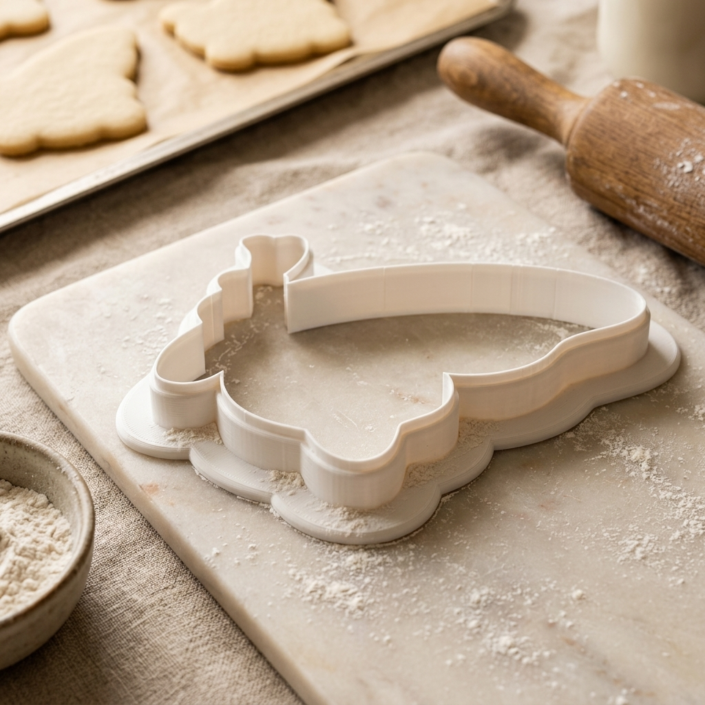 Graceful Side Butterfly Cookie Cutter, 3D Printed Garden Theme