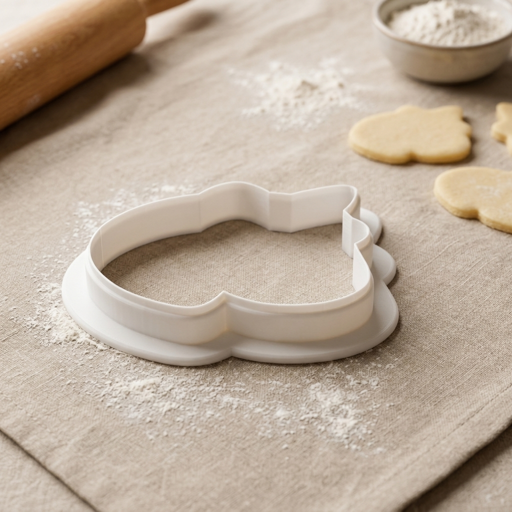 Round Face Unicorn Cookie Cutter, 3D Printed Animal Theme