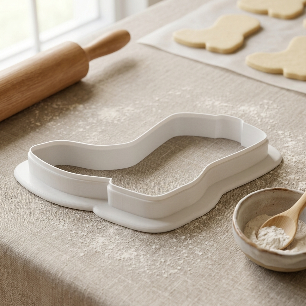Floral Boot Cookie Cutter, 3D Printed Garden Theme