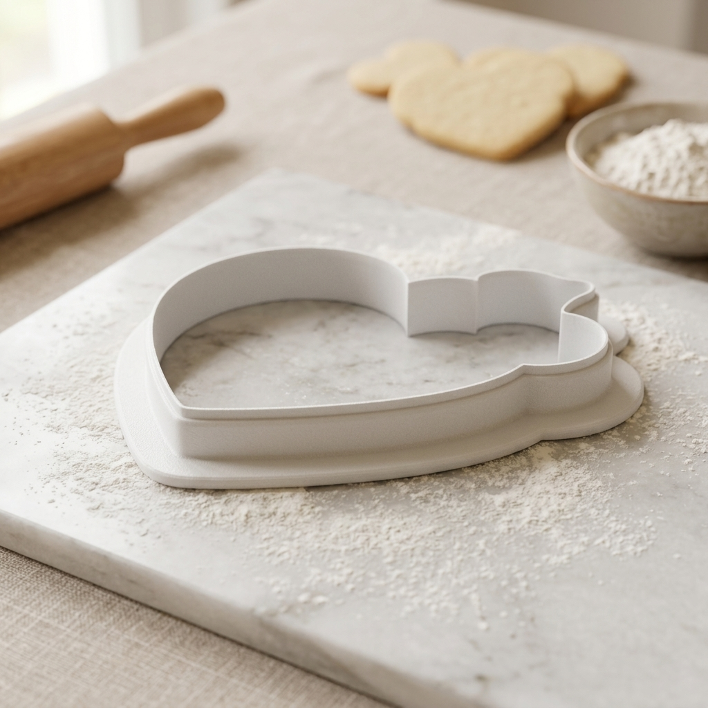 Heart Cherries Cookie Cutter, 3D Printed Valentine Theme