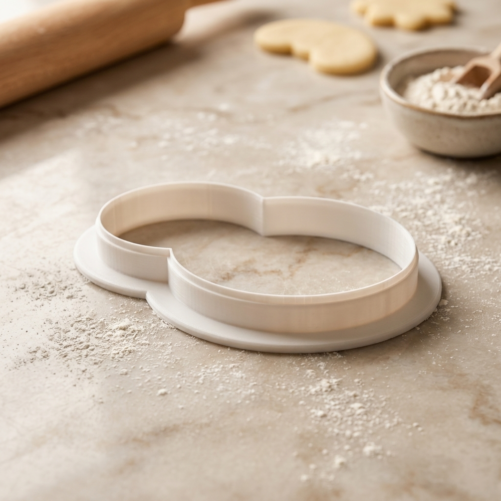 Nesting Elongated Circles Cookie Cutter, 3D Printed Shape Theme
