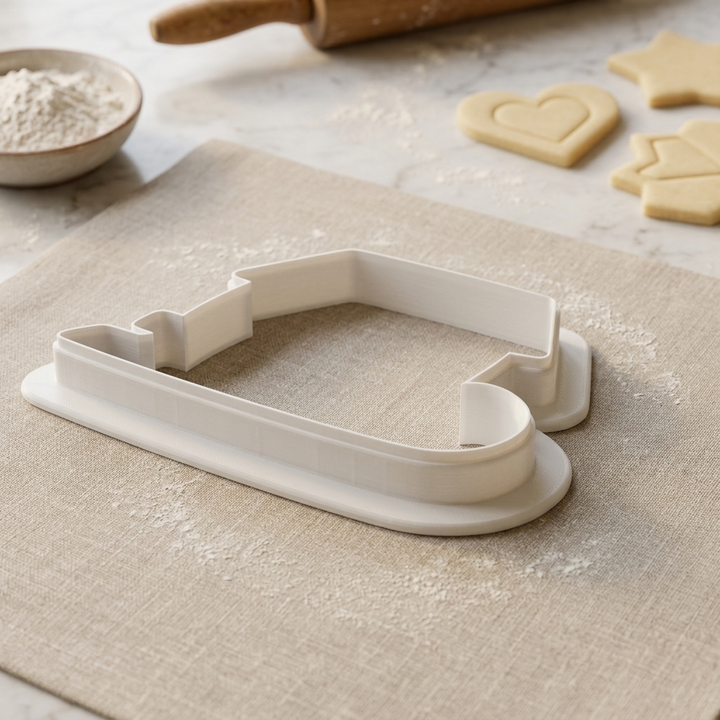 Christmas Farmhouse Sled Cookie Cutter, 3D Printed Christmas Theme
