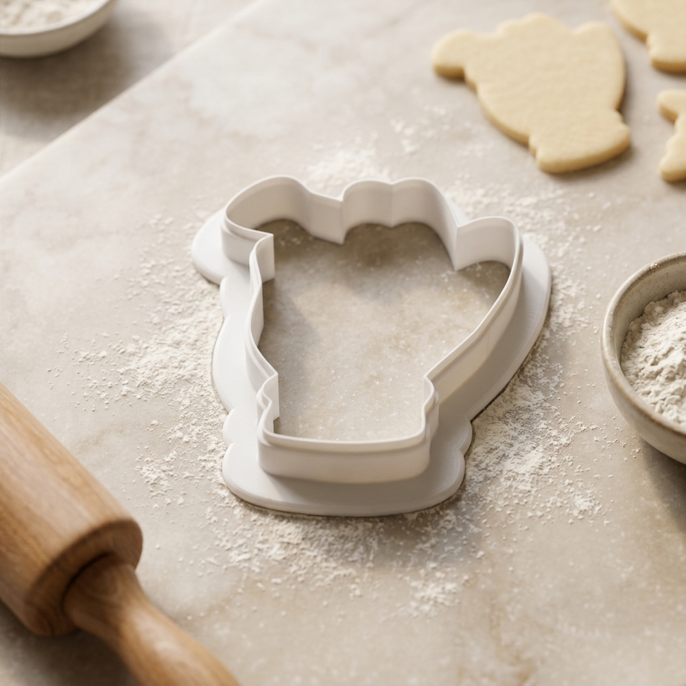 Girly Hand Holding Joint Weed Cookie Cutter, 3D Printed Cookie Theme