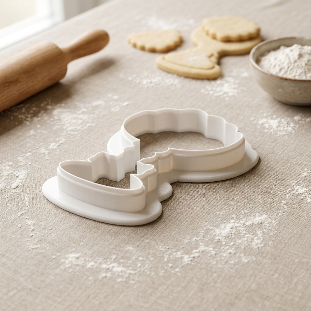 Christmas Cocktail Cookie Cutter, 3D Printed Christmas Theme