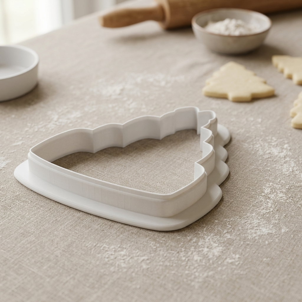 Cake Slice With Candles Cookie Cutter, 3D Printed Home Theme