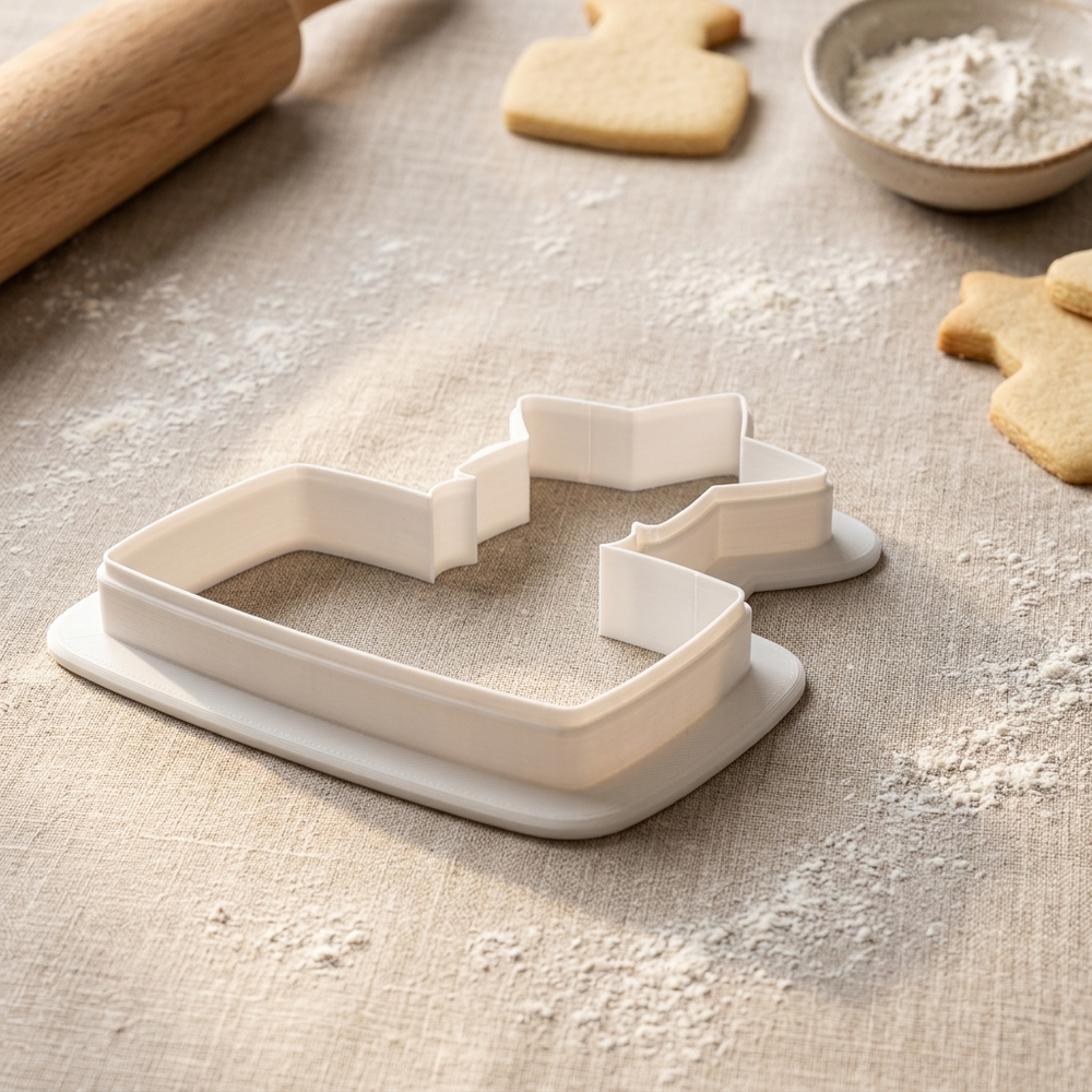 Star Wand With Bow Cookie Cutter, 3D Printed Shape Theme