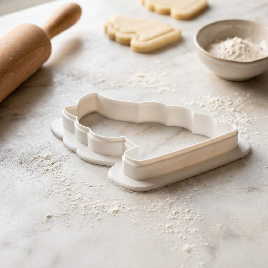 Scalloped Fan Flag Cookie Cutter, 3D Printed Holiday Theme