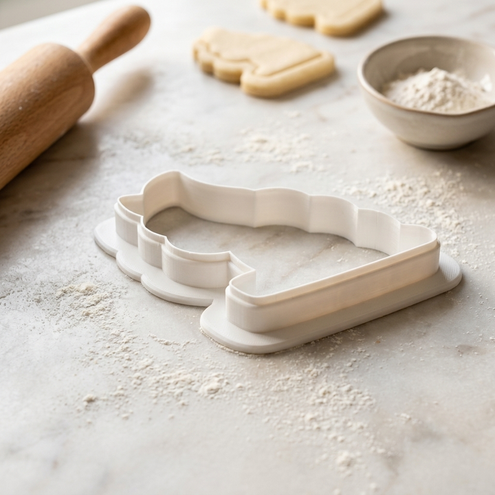 Scalloped Fan Flag Cookie Cutter, 3D Printed Holiday Theme