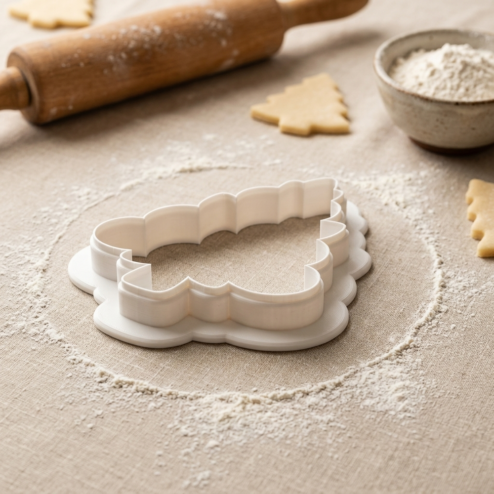 Christmas Vintage Tree Cookie Cutter, 3D Printed Christmas Theme