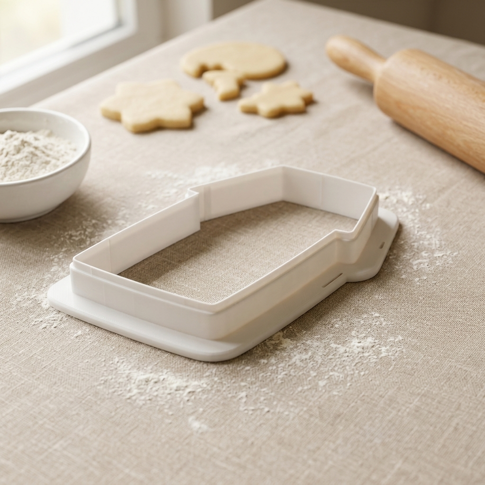 Tallish Ginger House Cookie Cutter, 3D Printed Home Theme
