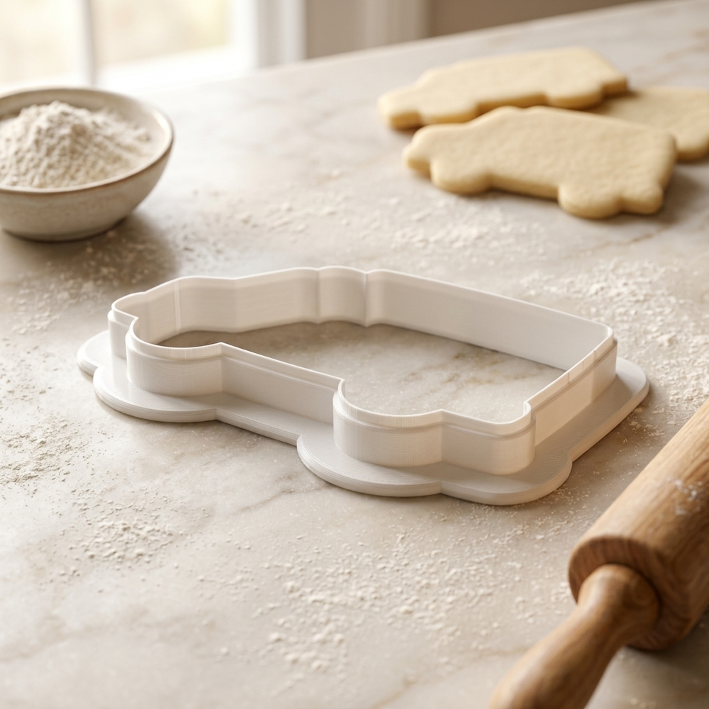 EMS/EMT Emergency Vehicle Outline Cookie Cutter, 3D Printed Cookie Theme