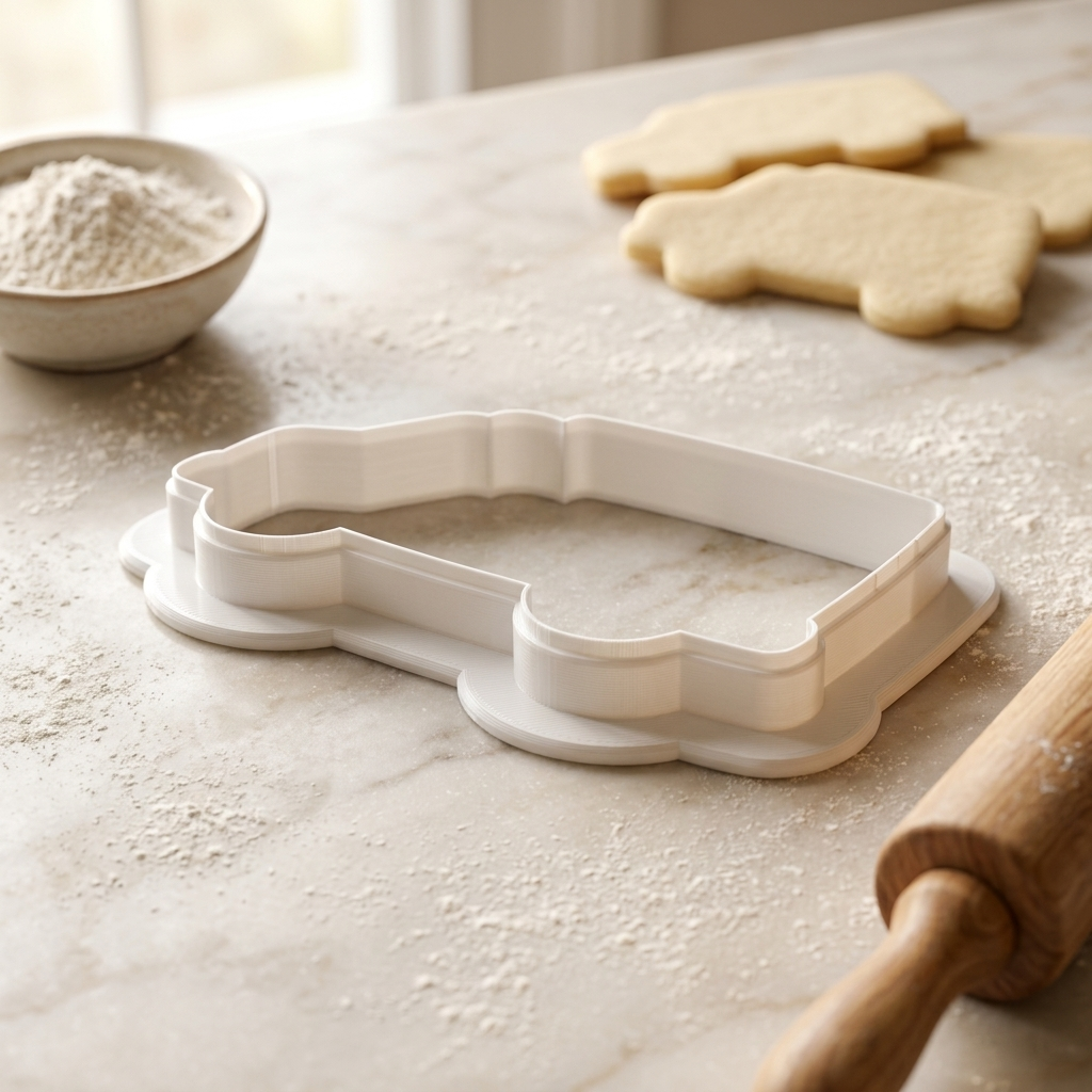 EMS/EMT Emergency Vehicle Outline Cookie Cutter, 3D Printed Cookie Theme