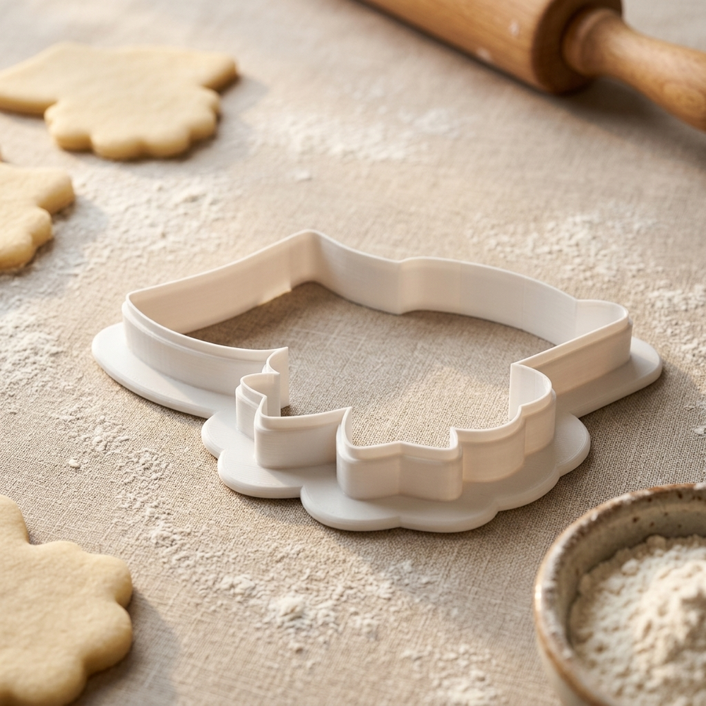 Patriotic Flag With Bow Cookie Cutter, 3D Printed Holiday Theme