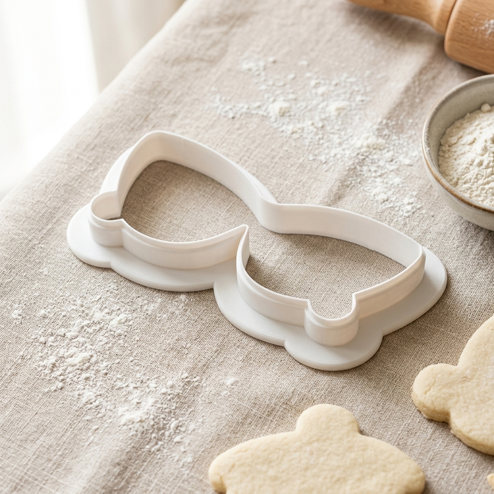 Cat Eye Glasses Cookie Cutter, 3D Printed Animal Theme